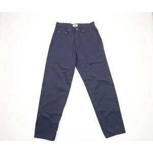 NOS Vintage 90s IOU Mens 31x32 Baggy Tapered Leg Denim Jeans Navy Blue Cotton